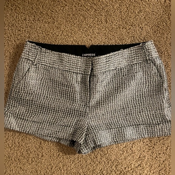 Silver  sparkle express short dress shorts - Picture 1 of 3